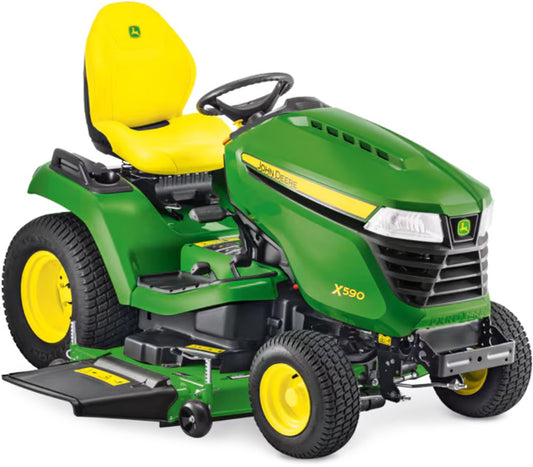 John Deere Rasentraktor X590 mit 122 cm Accel Deep Mähwerk - Modell 2025