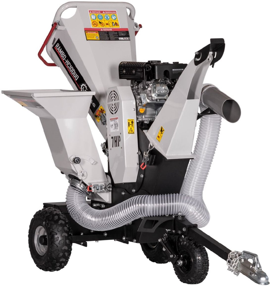 Lumag Häcksler mit Benzinmotor RAMBO HC10DUO Kombi-Häcksler mit Saugschlauch