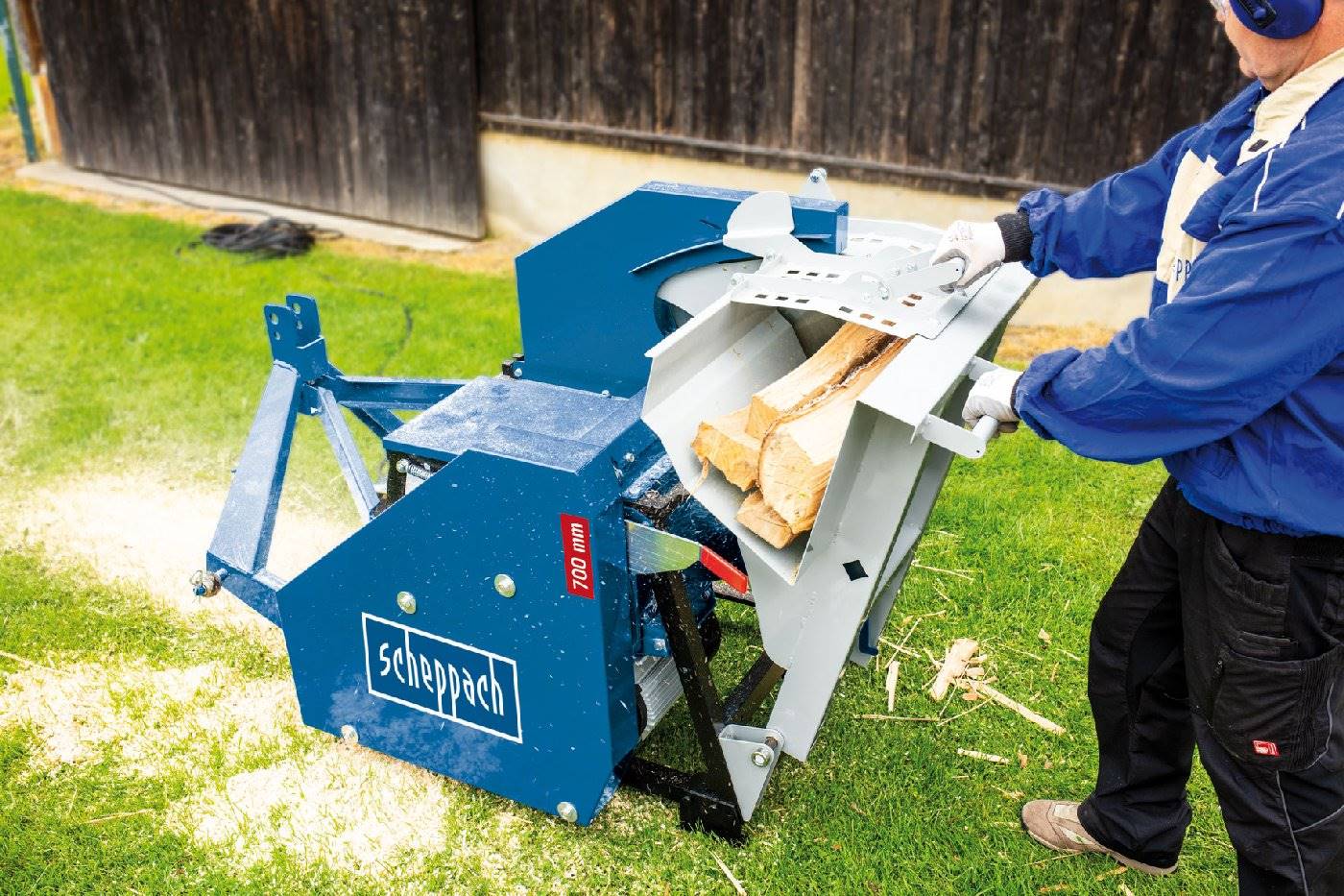 Scheppach Wippkreissäge kw-ze 7.0 mit Zapfwellenantrieb und E-Motor