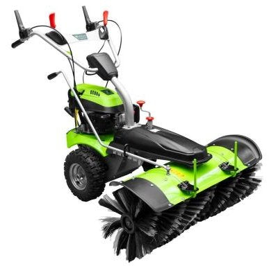 Zipper Schmutz- und Schneekehrmaschine ZI-KM1000 mit Schneeschild & Auffangbehälter - Modell 2025